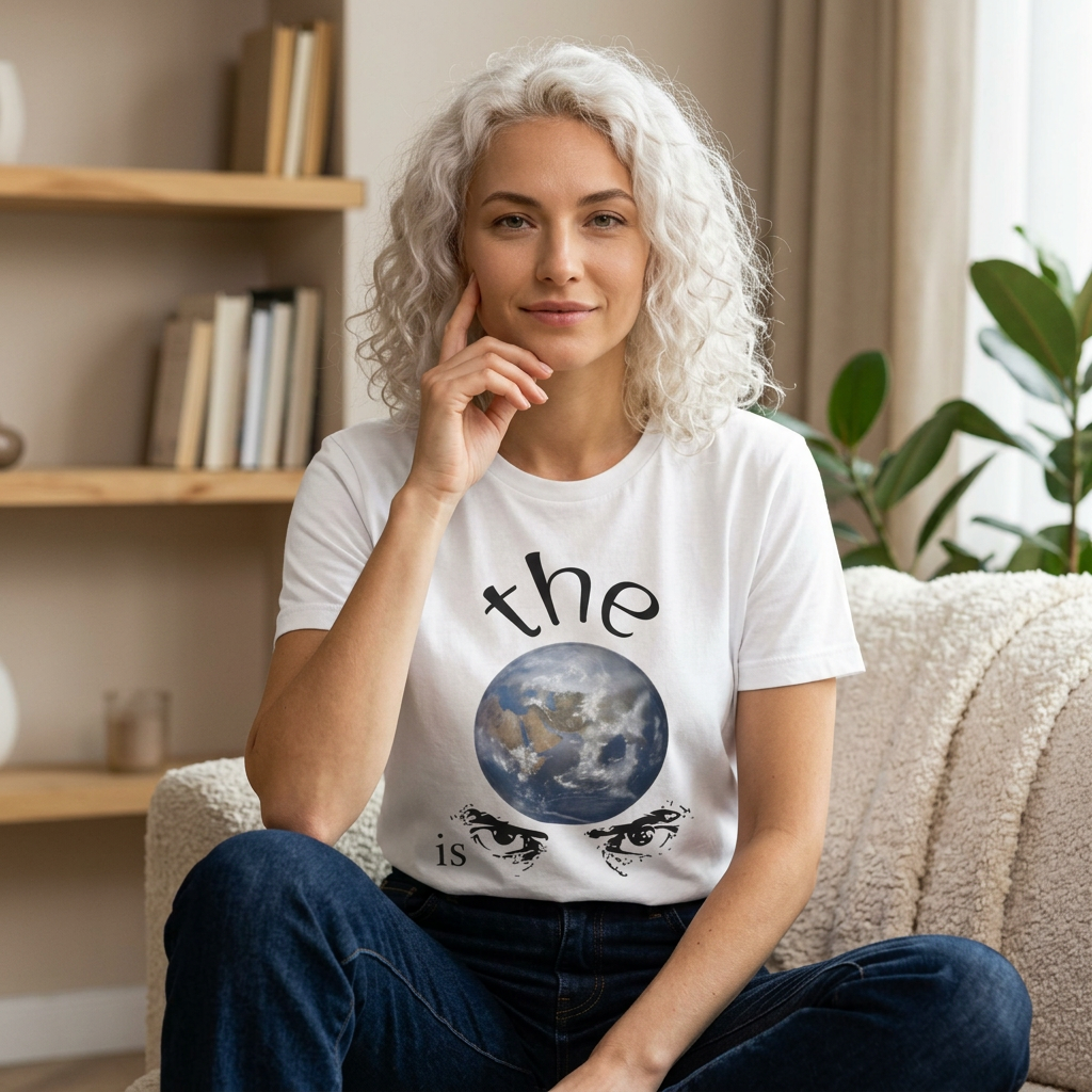 The World Is Watching Tee — Graphic Statement T‑Shirt with Eyes